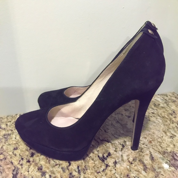 Michael Kors “York” black suede platform high heels - Picture 3 of 16
